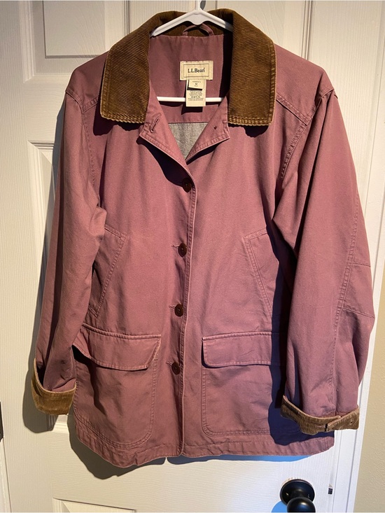 L.L. Bean Jackets & Blazers - L.L. Bean Mauve Utility Jacket with Brown Corduroy Collar